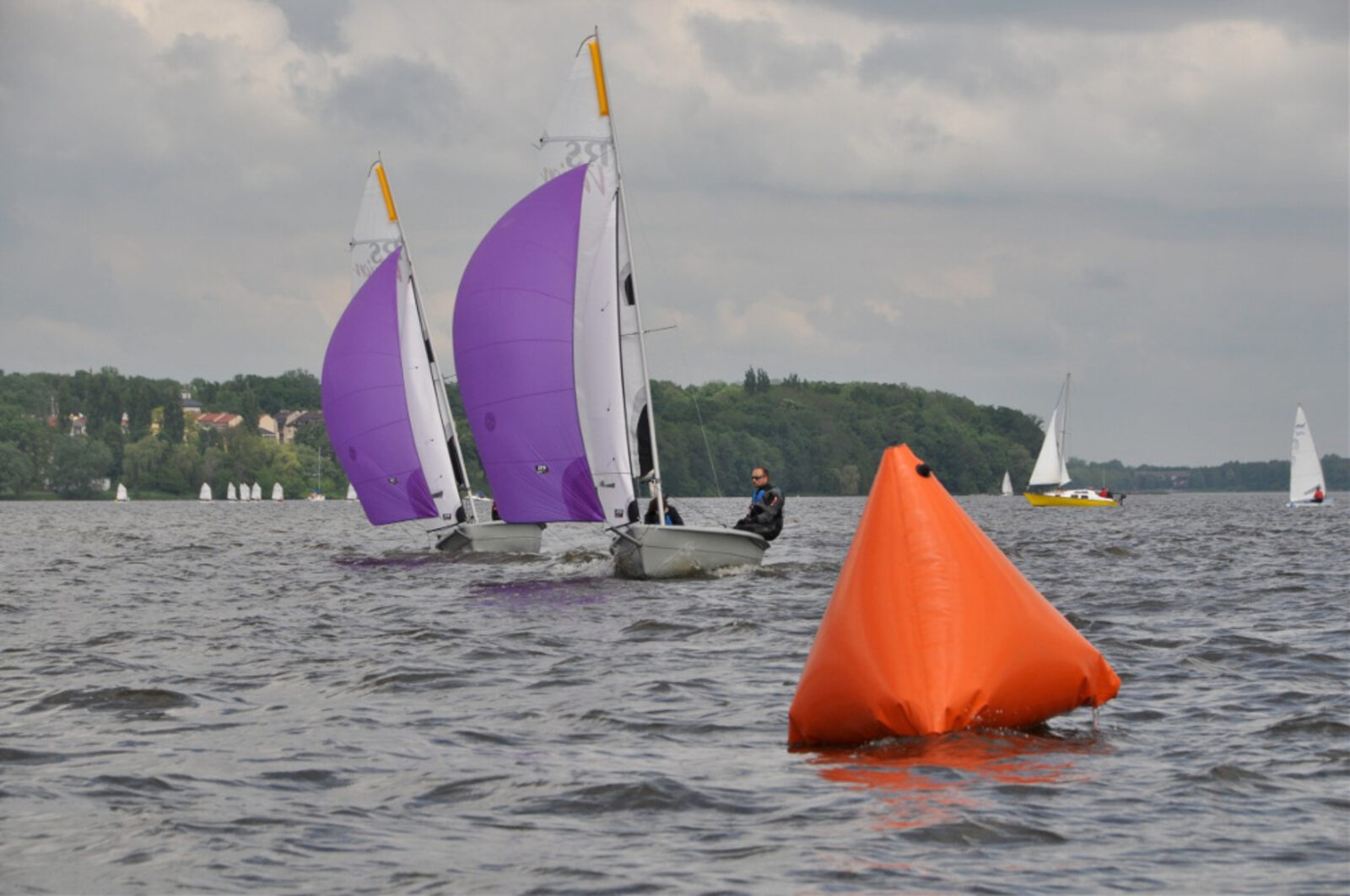 Segler auf dem Zegrze-Stausee